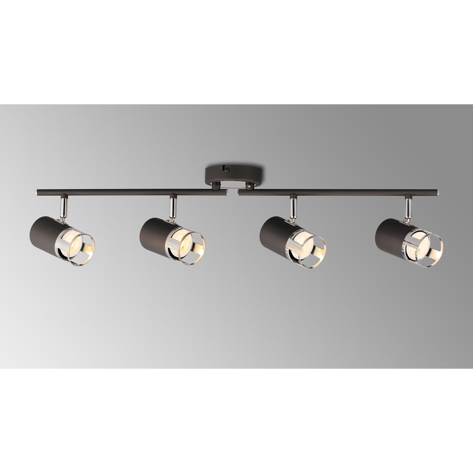 NL99629 Adner 4 Light Linear Bar Spotlight Graphite Polished Chrome