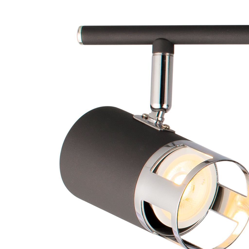 NL99629 Adner 4 Light Linear Bar Spotlight Graphite Polished Chrome