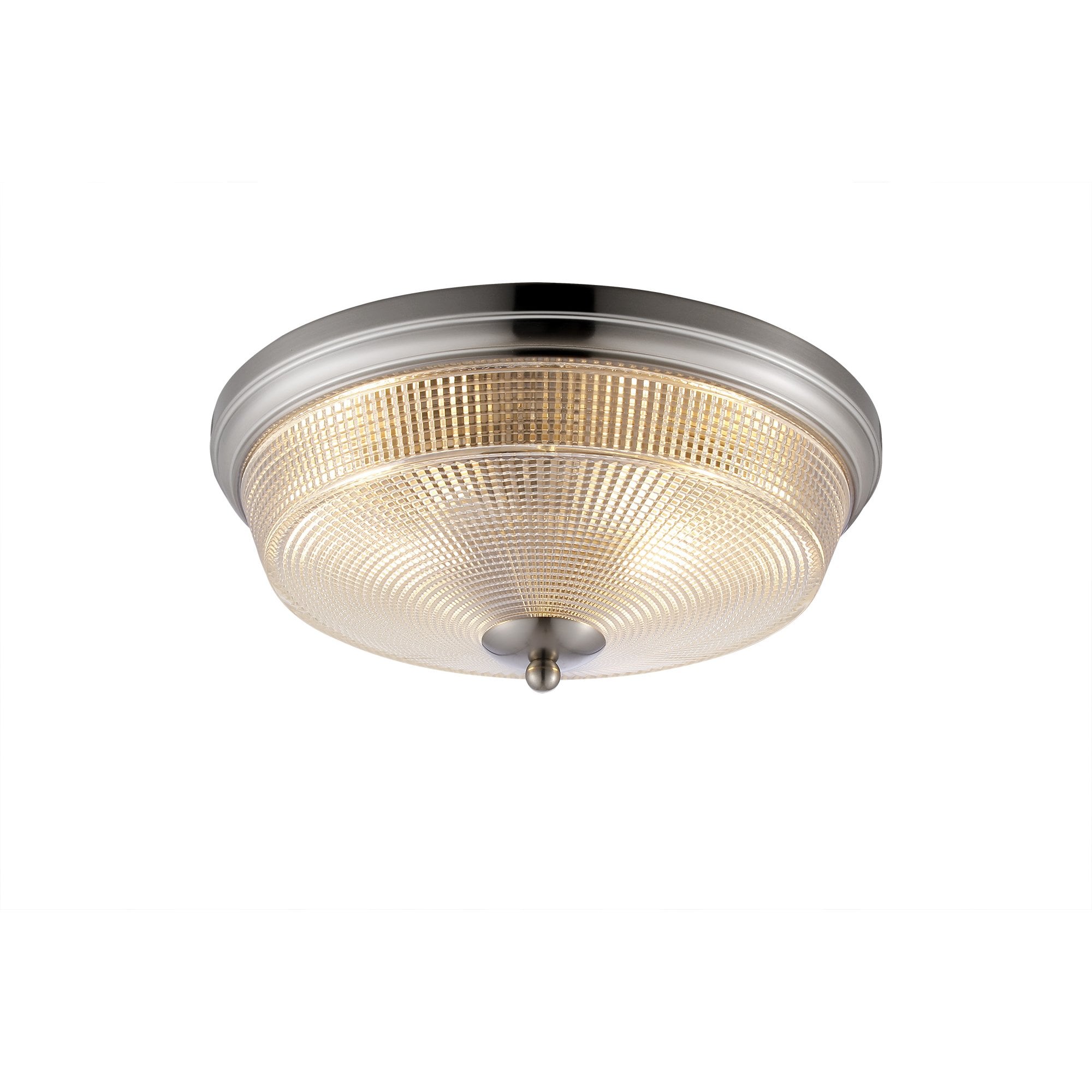NL93809 Albay 2 Light Bathroom Flush Ceiling Light Satin Nickel