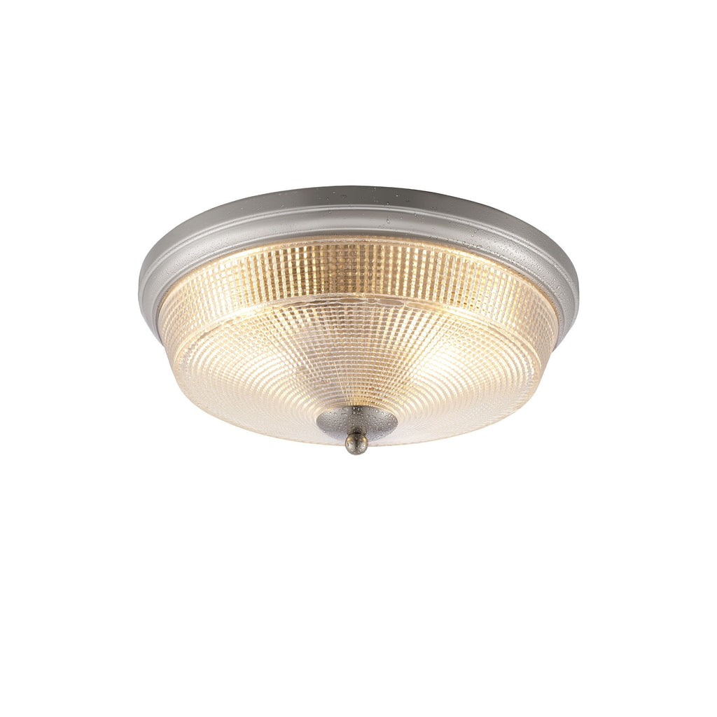 NL93809 Albay 2 Light Bathroom Flush Ceiling Light Satin Nickel