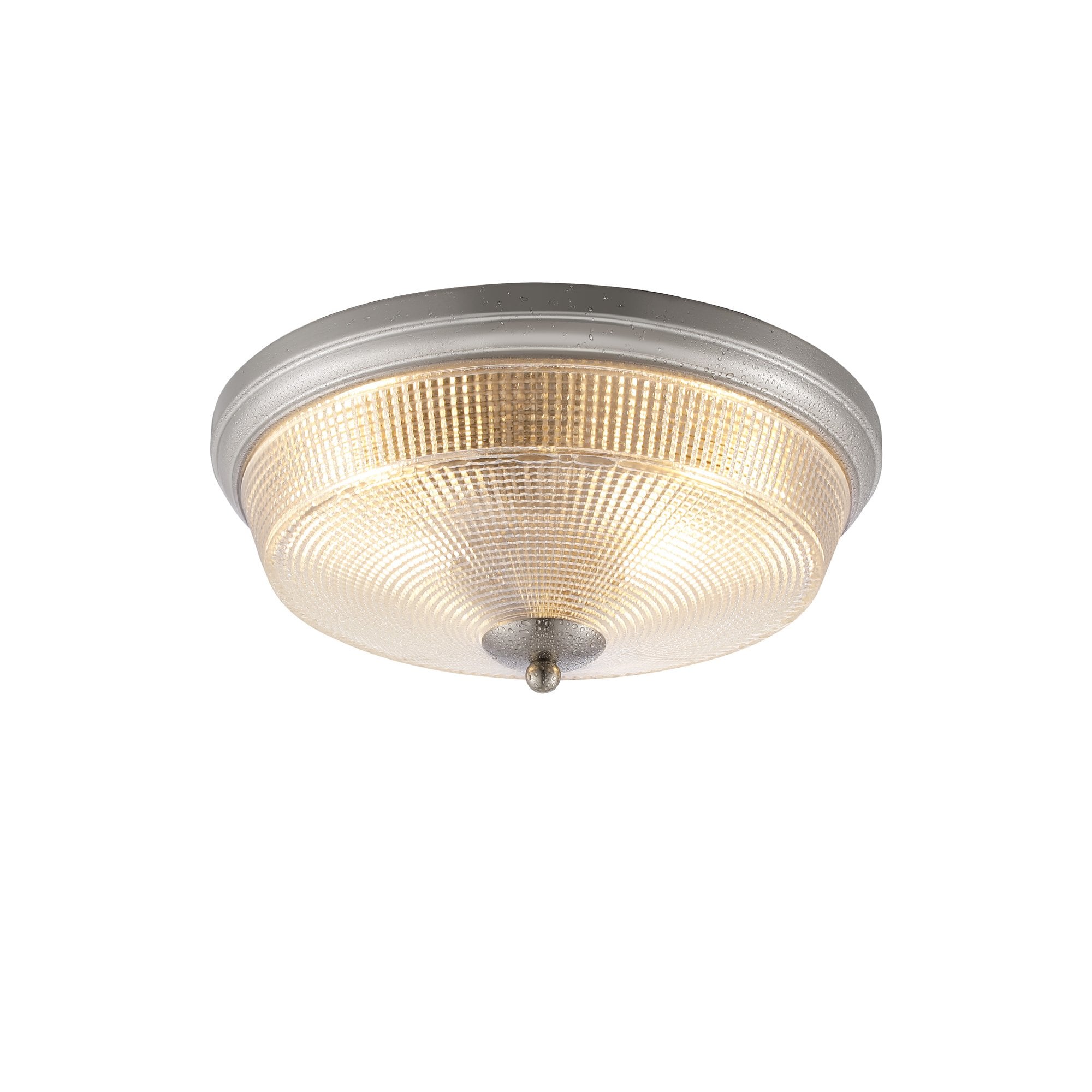 NL93809 Albay 2 Light Bathroom Flush Ceiling Light Satin Nickel