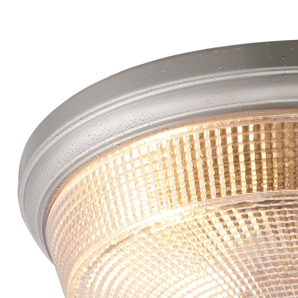 NL93809 Albay 2 Light Bathroom Flush Ceiling Light Satin Nickel