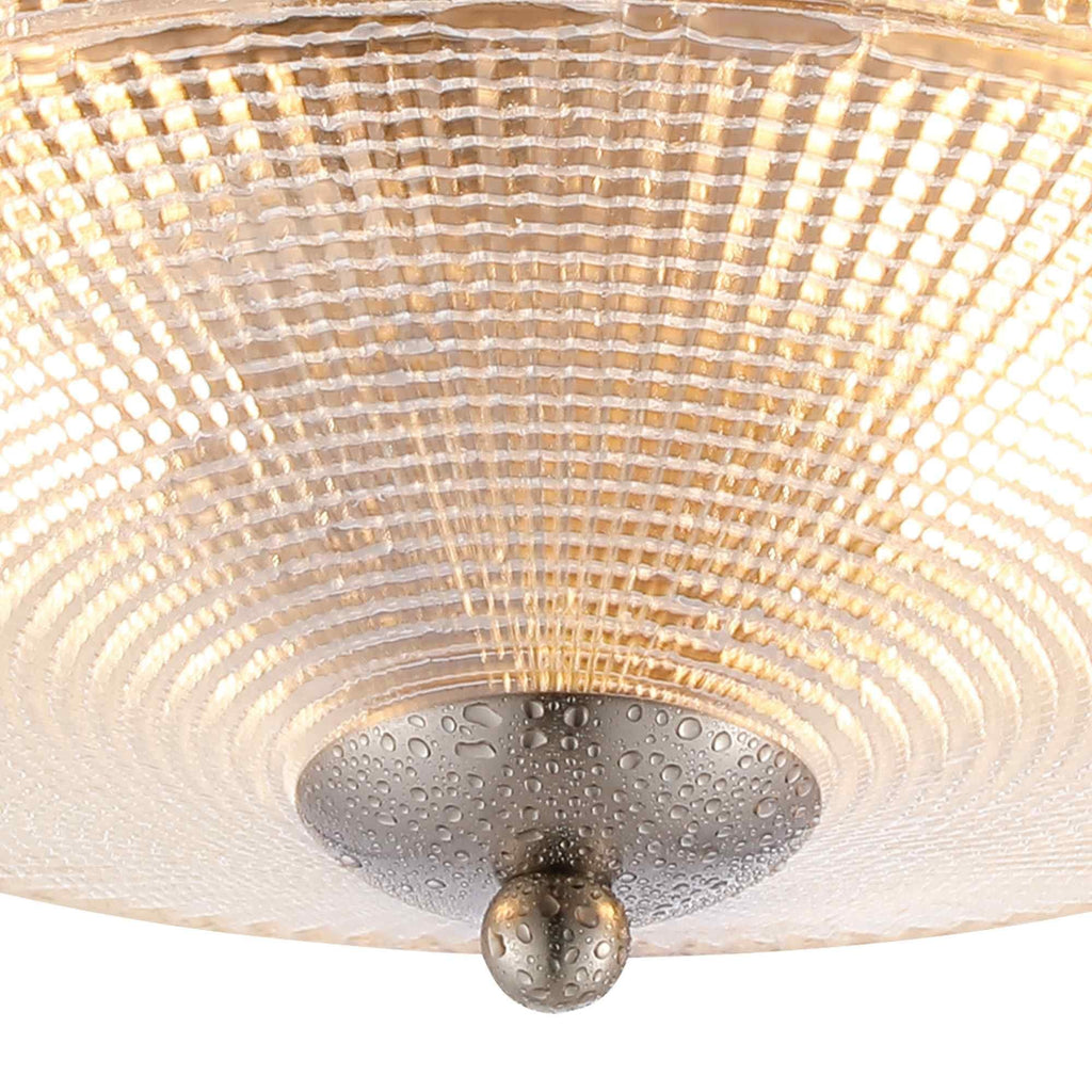 NL93809 Albay 2 Light Bathroom Flush Ceiling Light Satin Nickel