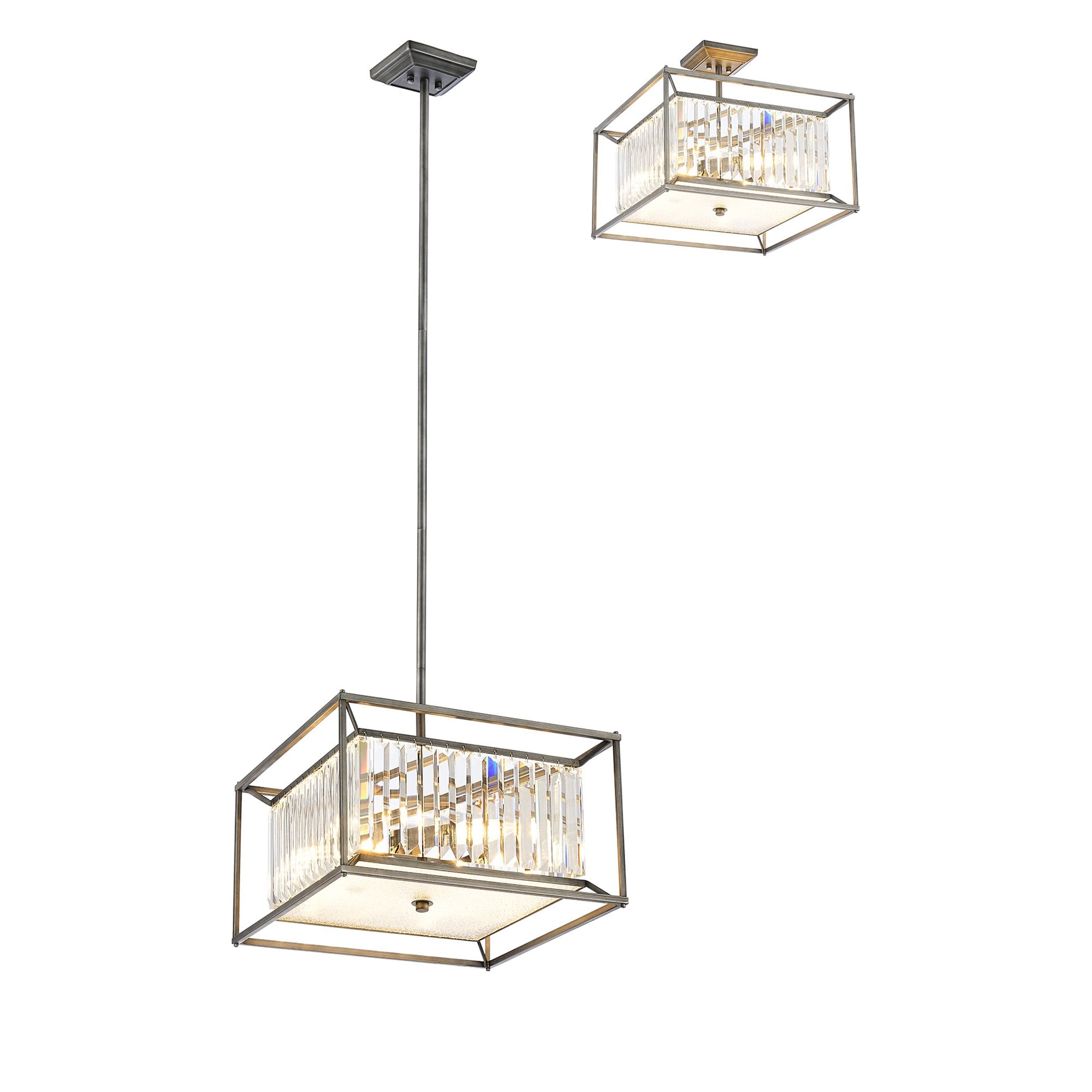 NL9966PE9 Alec 4 Light Pendant/Ceiling Light Pewter