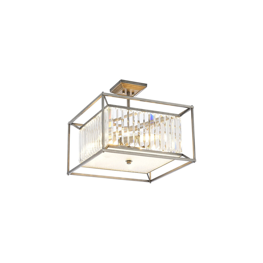 NL9966PE9 Alec 4 Light Pendant/Ceiling Light Pewter