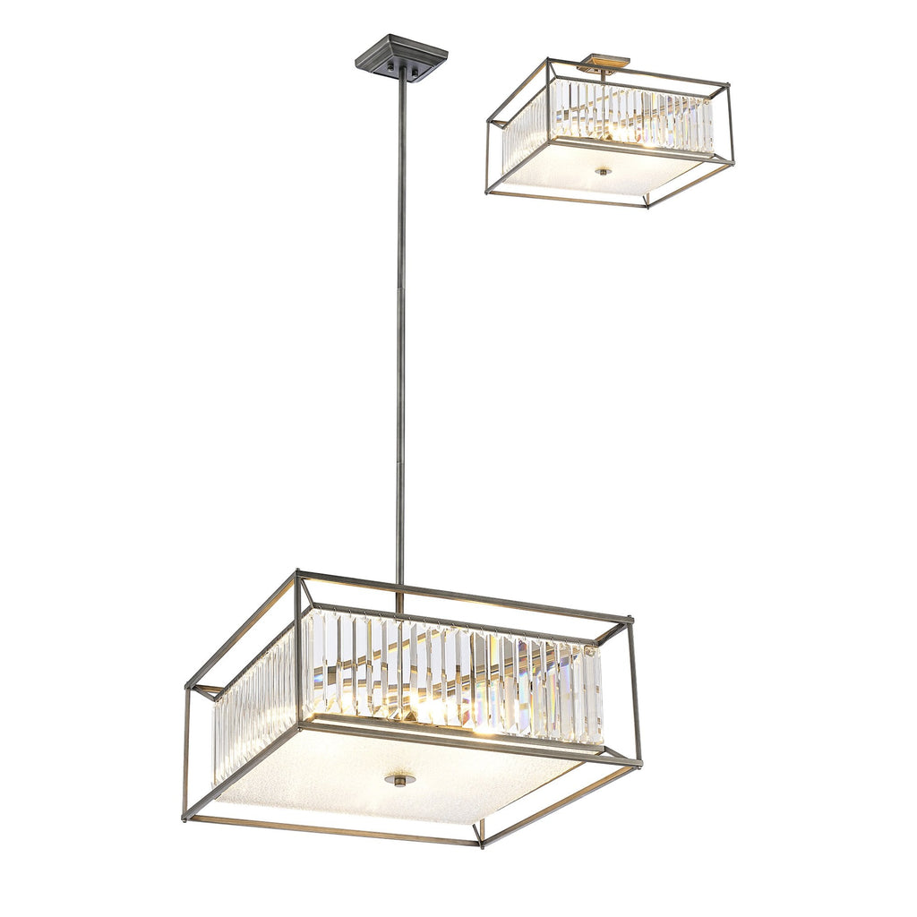 NL9967PE9 Alec 6 Light Pendant/Ceiling Light Pewter