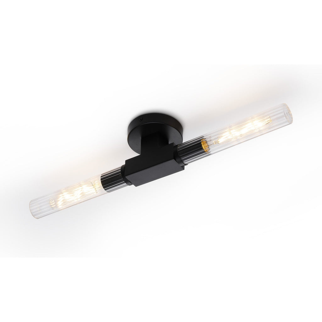 NL87009 Alissa 2 Light Bathroom Wall/Ceiling Light Satin Black