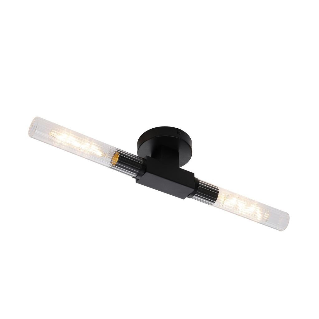 NL87009 Alissa 2 Light Bathroom Wall/Ceiling Light Satin Black