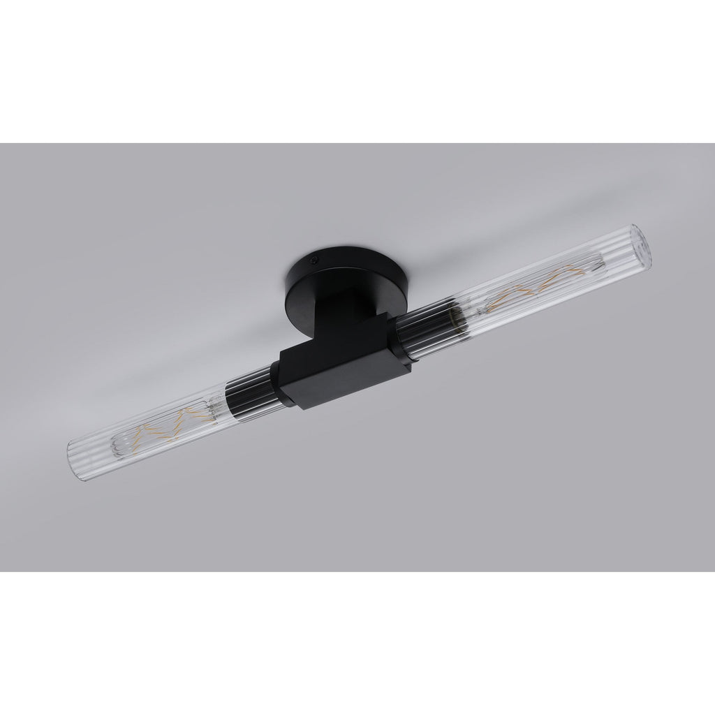 NL87009 Alissa 2 Light Bathroom Wall/Ceiling Light Satin Black