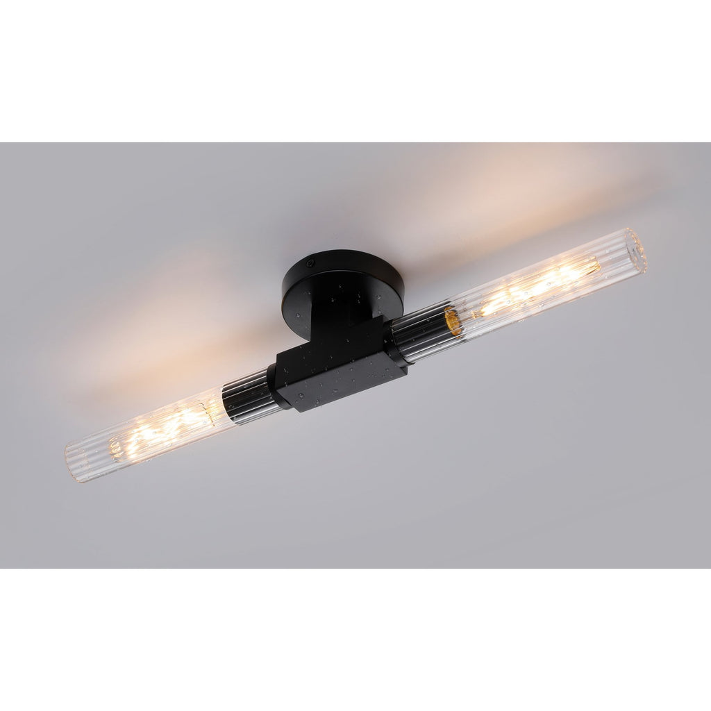 NL87009 Alissa 2 Light Bathroom Wall/Ceiling Light Satin Black