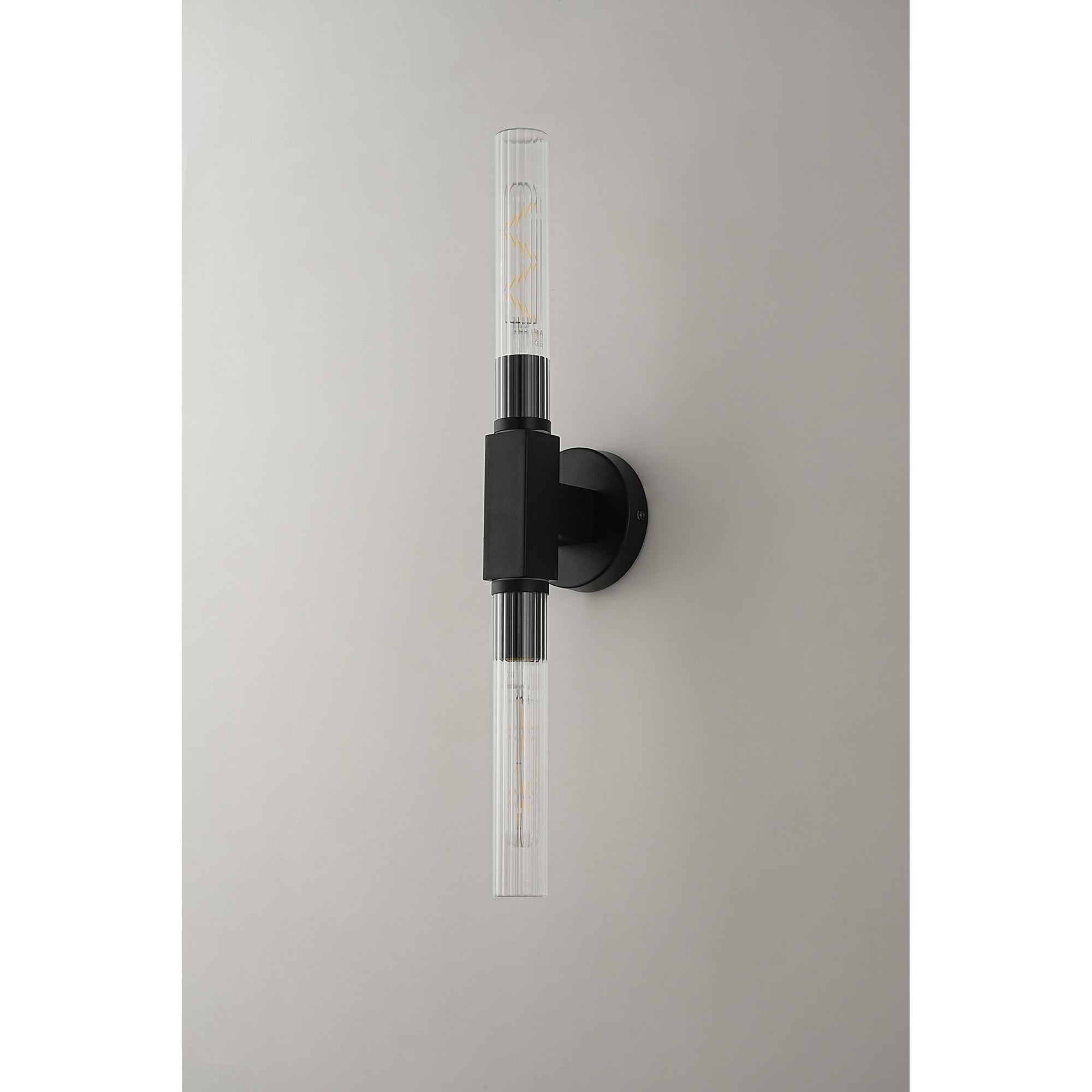 NL87009 Alissa 2 Light Bathroom Wall/Ceiling Light Satin Black