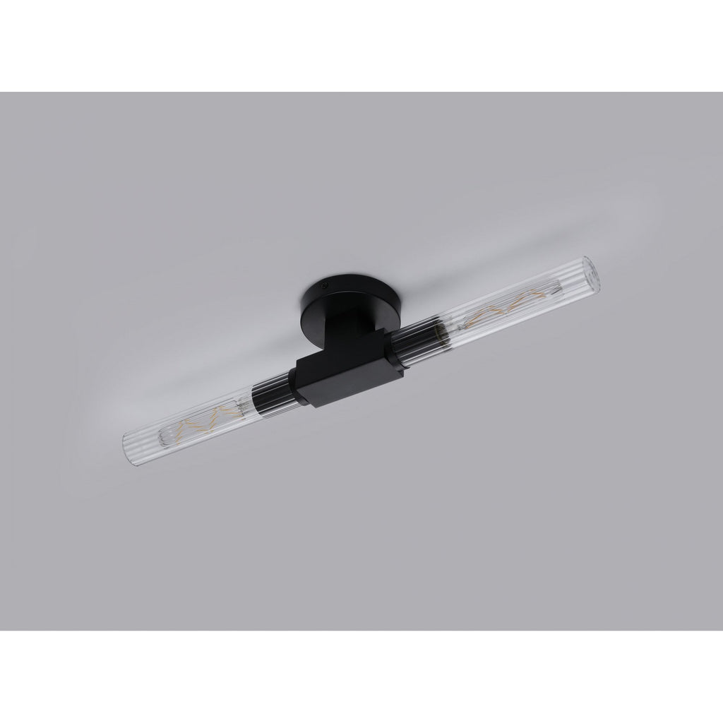 NL87009 Alissa 2 Light Bathroom Wall/Ceiling Light Satin Black