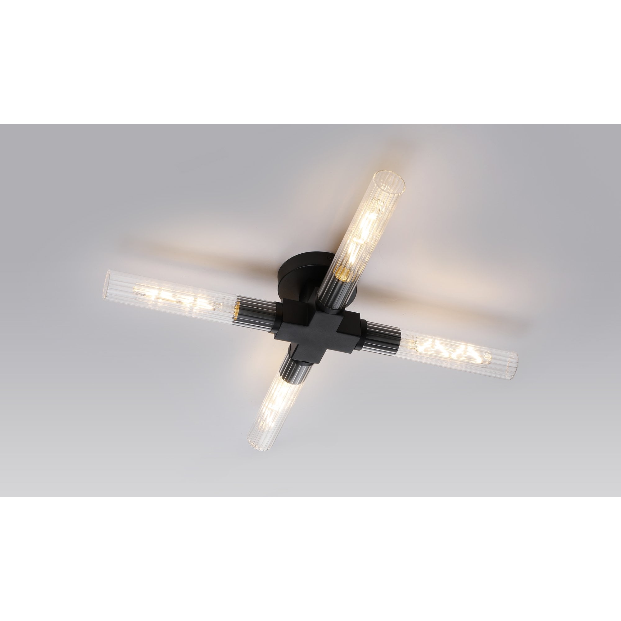 NL87019 Alissa 4 Light Bathroom Ceiling Light Satin Black