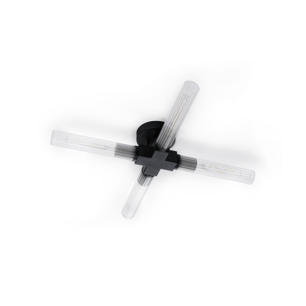 NL87019 Alissa 4 Light Bathroom Ceiling Light Satin Black