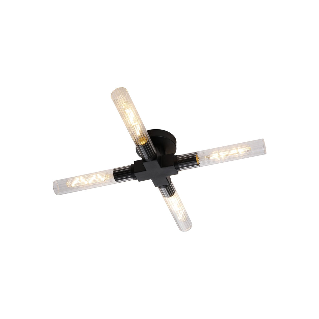 NL87019 Alissa 4 Light Bathroom Ceiling Light Satin Black
