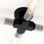 NL87019 Alissa 4 Light Bathroom Ceiling Light Satin Black