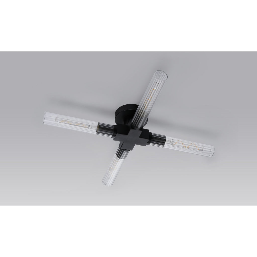 NL87019 Alissa 4 Light Bathroom Ceiling Light Satin Black