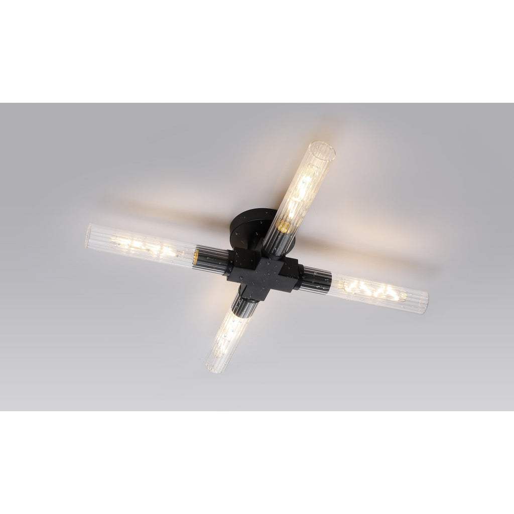 NL87019 Alissa 4 Light Bathroom Ceiling Light Satin Black
