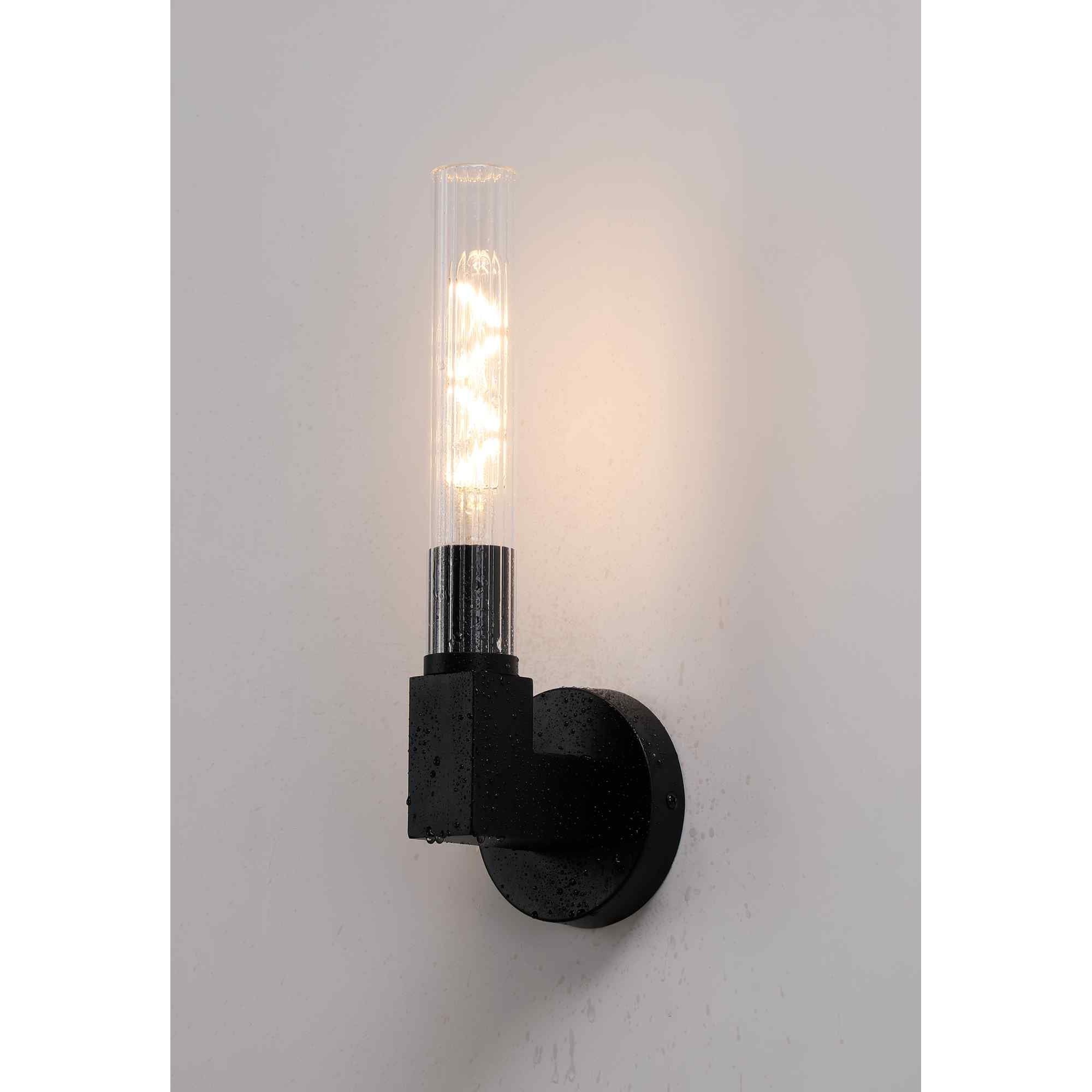 NL87029 Alissa 1 Light Bathroom Wall Light Satin Black