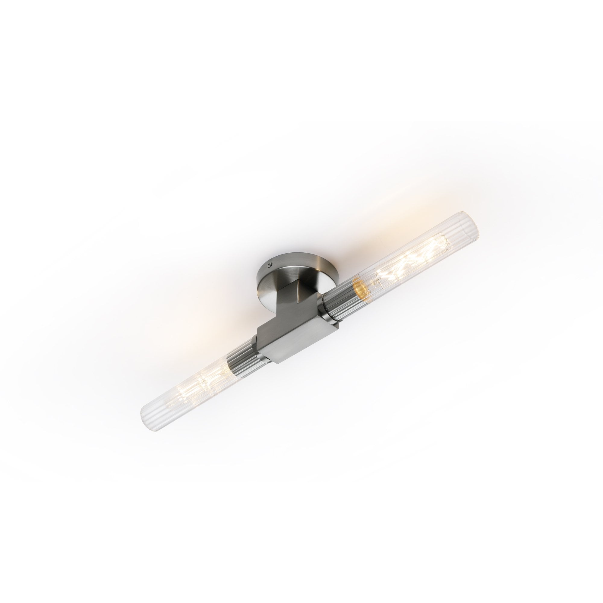 NL87039 Alissa 2 Light Bathroom Wall/Ceiling Light Satin Nickel