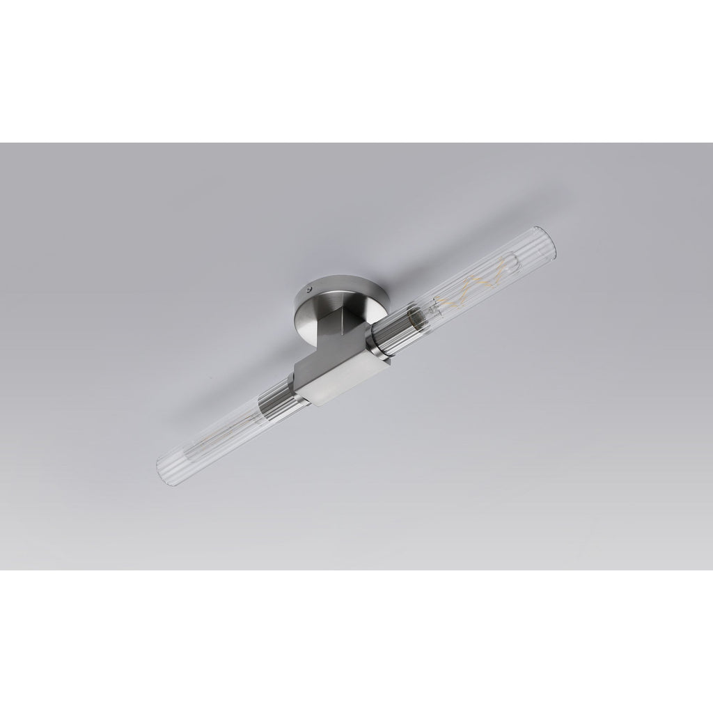 NL87039 Alissa 2 Light Bathroom Wall/Ceiling Light Satin Nickel