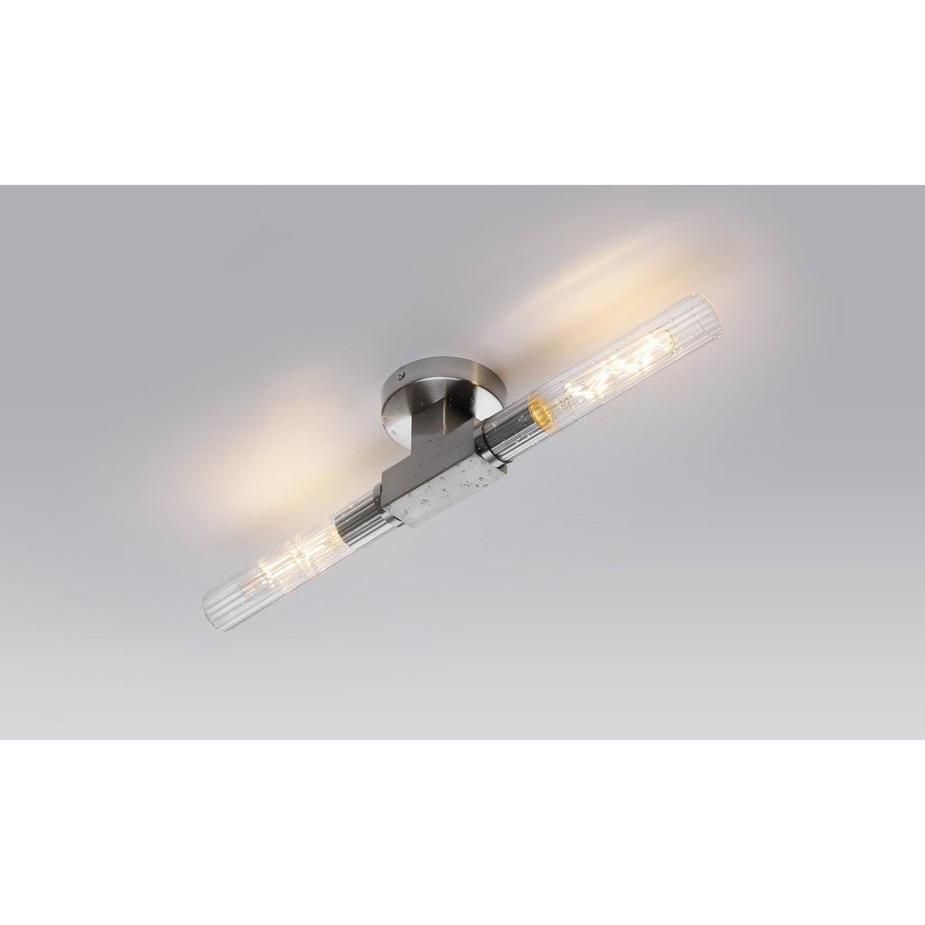 NL87039 Alissa 2 Light Bathroom Wall/Ceiling Light Satin Nickel