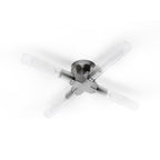 NL87049 Alissa 4 Light Bathroom Ceiling Light Satin Nickel