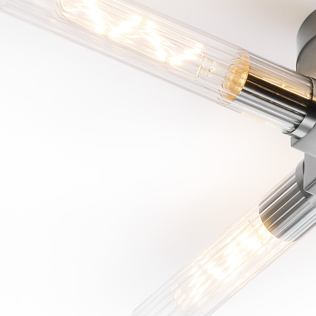 NL87049 Alissa 4 Light Bathroom Ceiling Light Satin Nickel