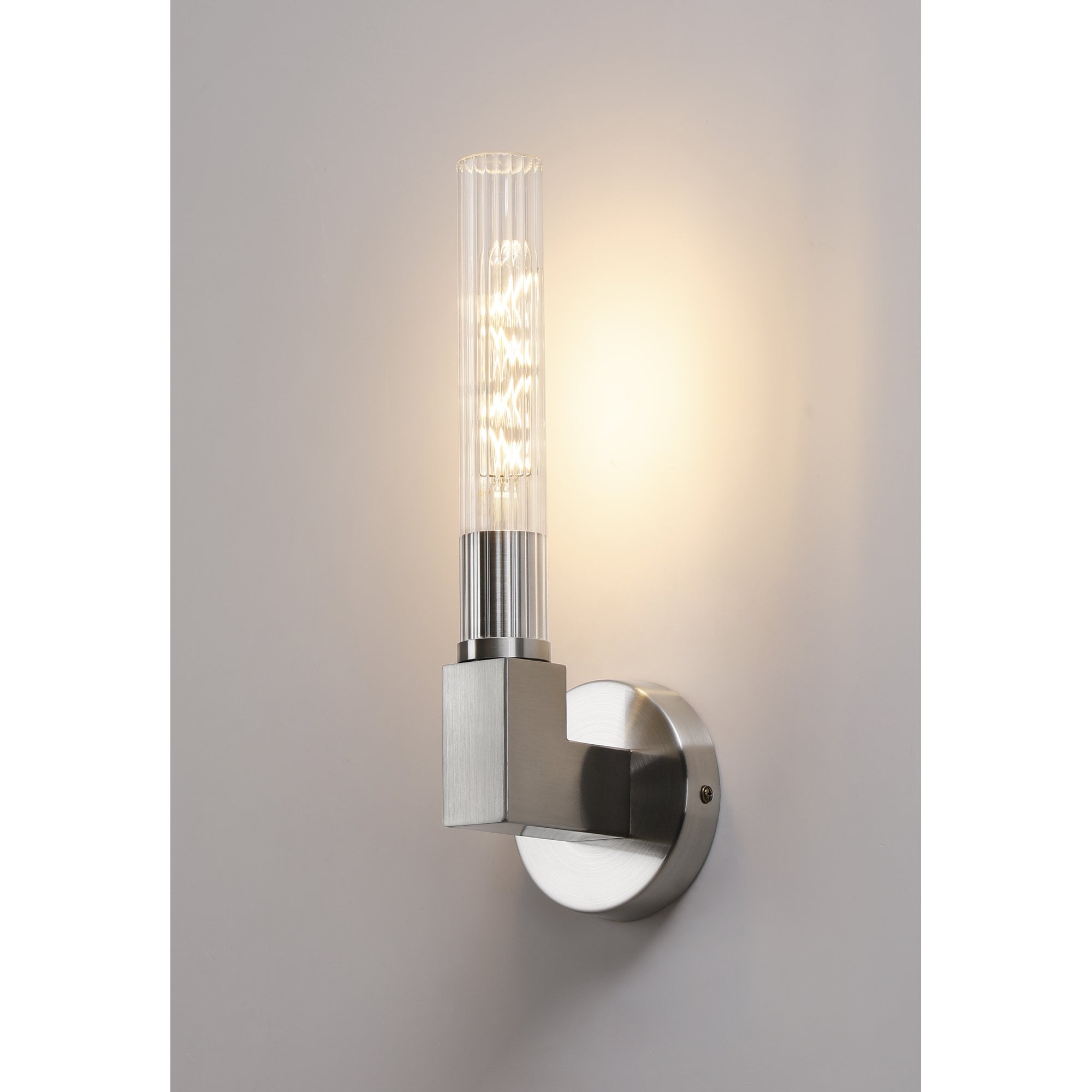 NL87059 Alissa 1 Light Bathroom Wall Light Satin Nickel