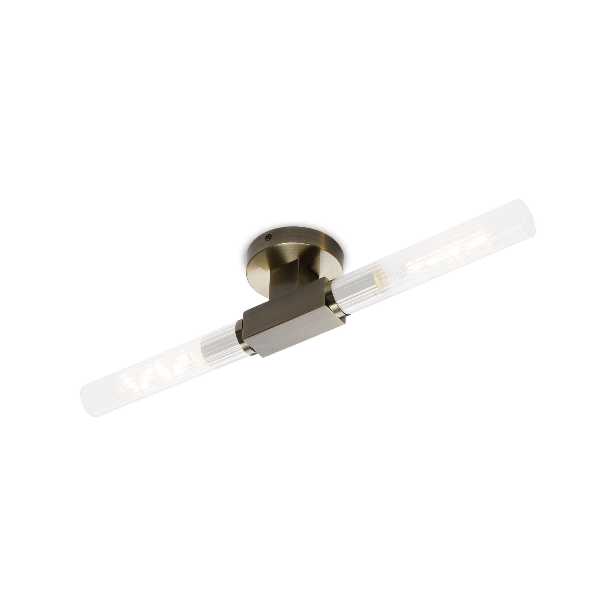 NL87069 Alissa 2 Light Bathroom Wall/Ceiling Light Antique Brass