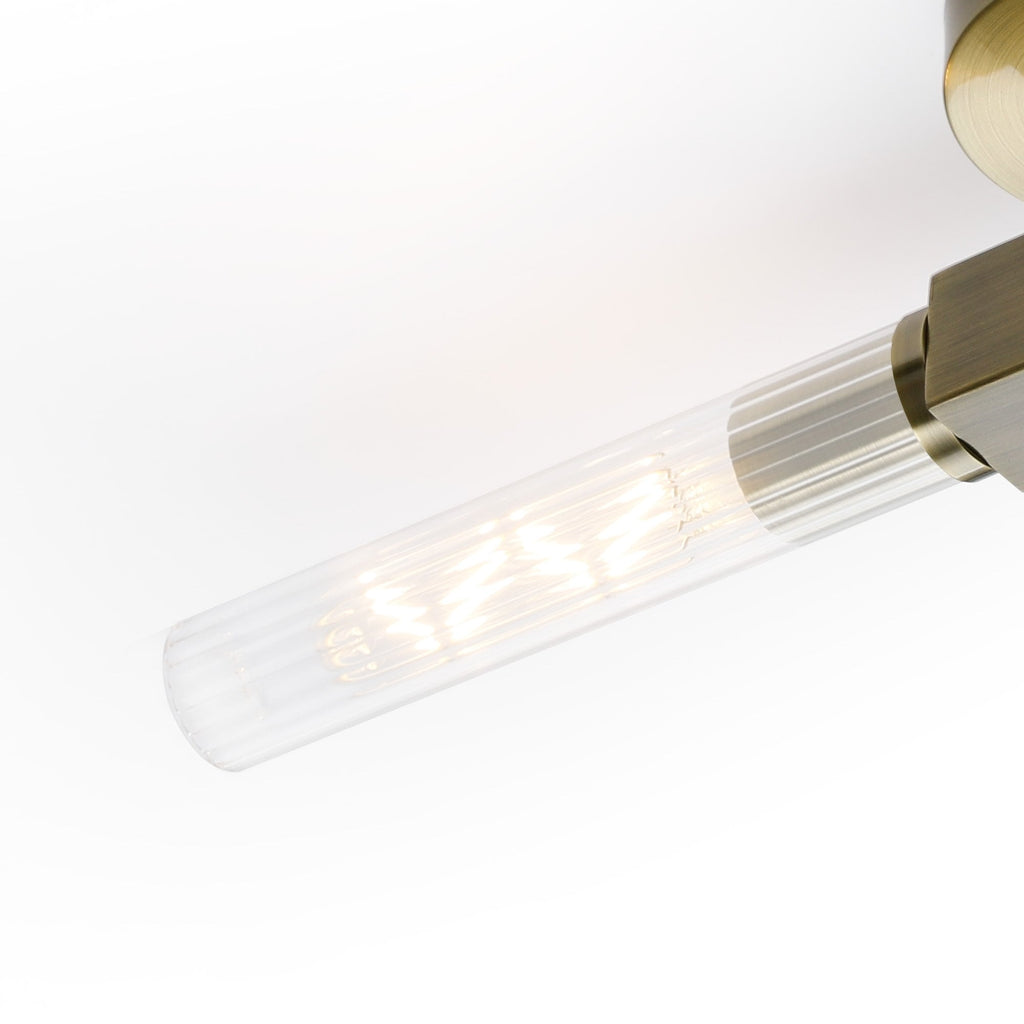 NL87069 Alissa 2 Light Bathroom Wall/Ceiling Light Antique Brass