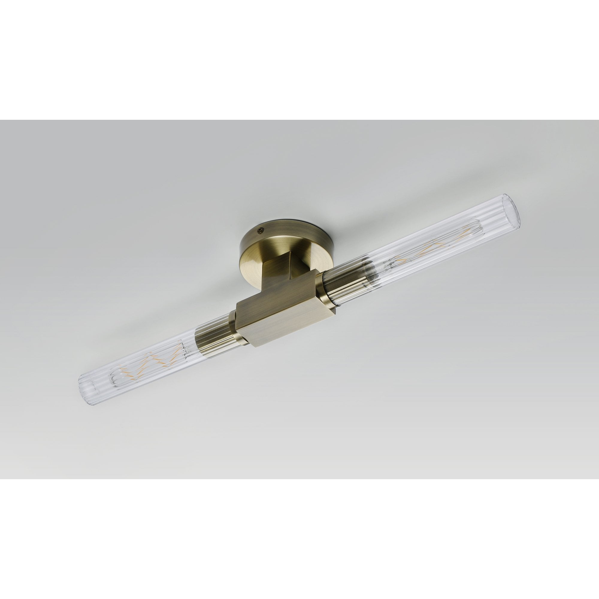 NL87069 Alissa 2 Light Bathroom Wall/Ceiling Light Antique Brass