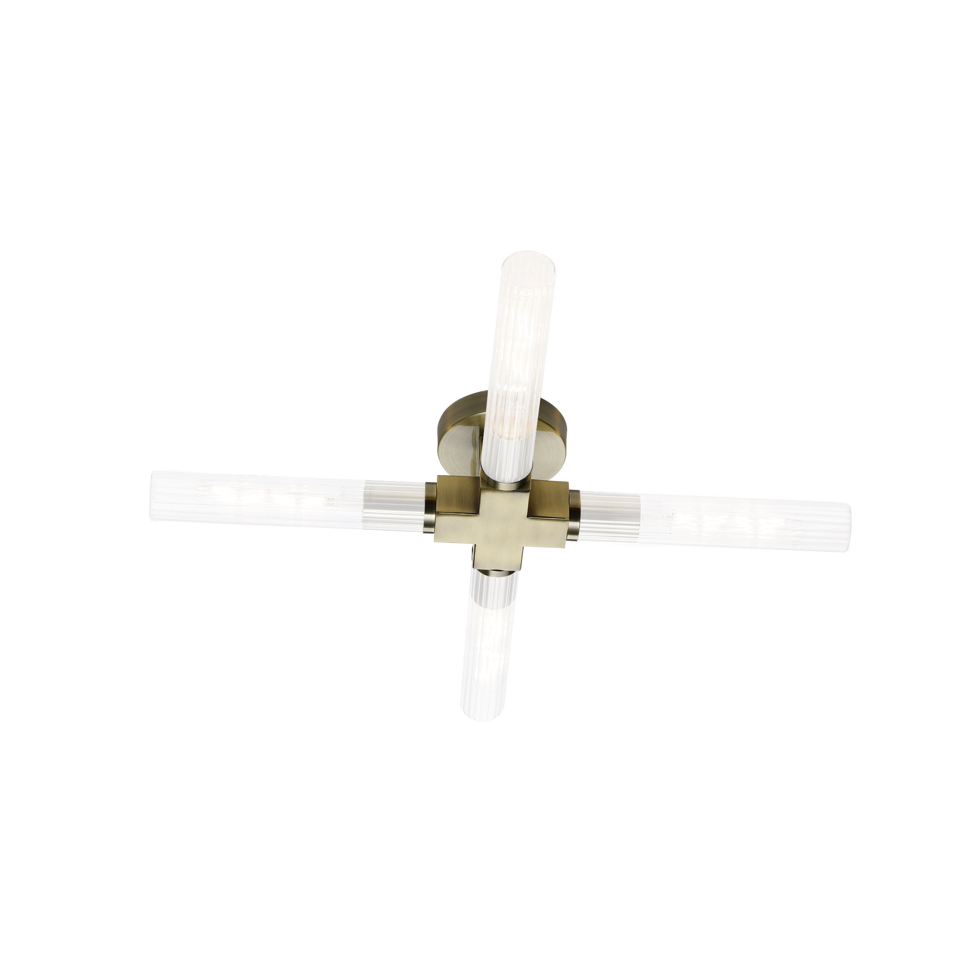 Alissa 4 Light Bathroom Ceiling  Light Antique Brass