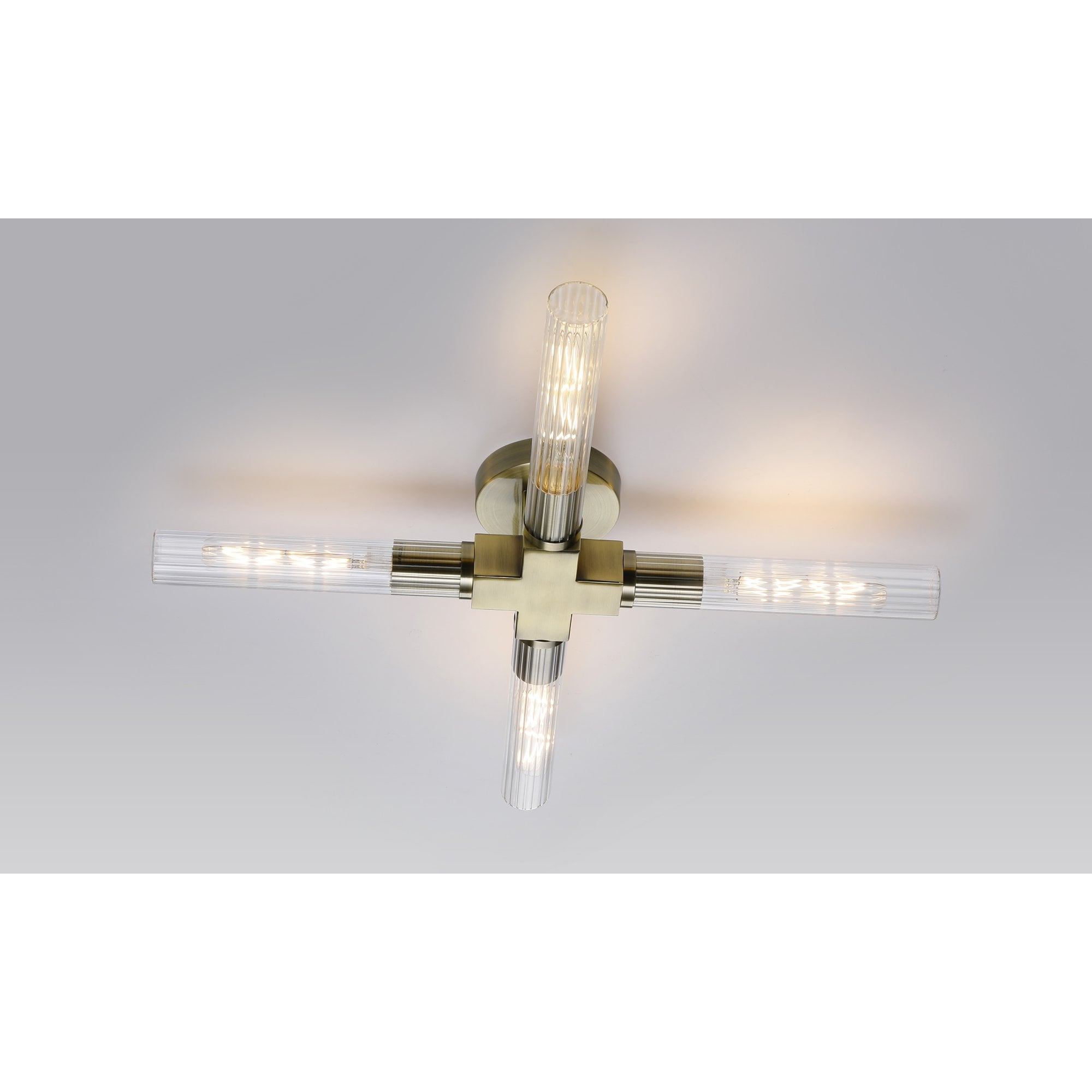 Alissa 4 Light Bathroom Ceiling  Light Antique Brass