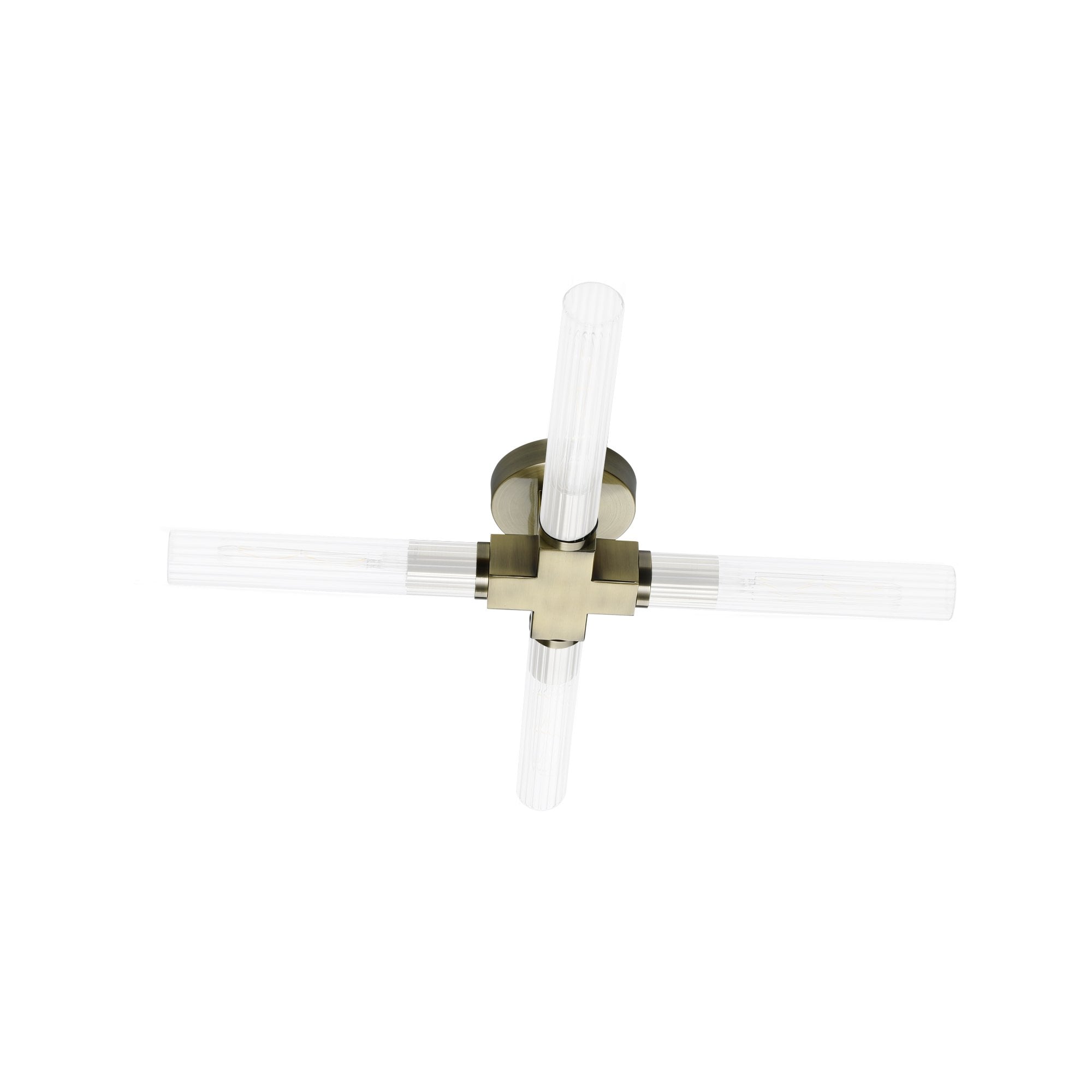 Alissa 4 Light Bathroom Ceiling  Light Antique Brass