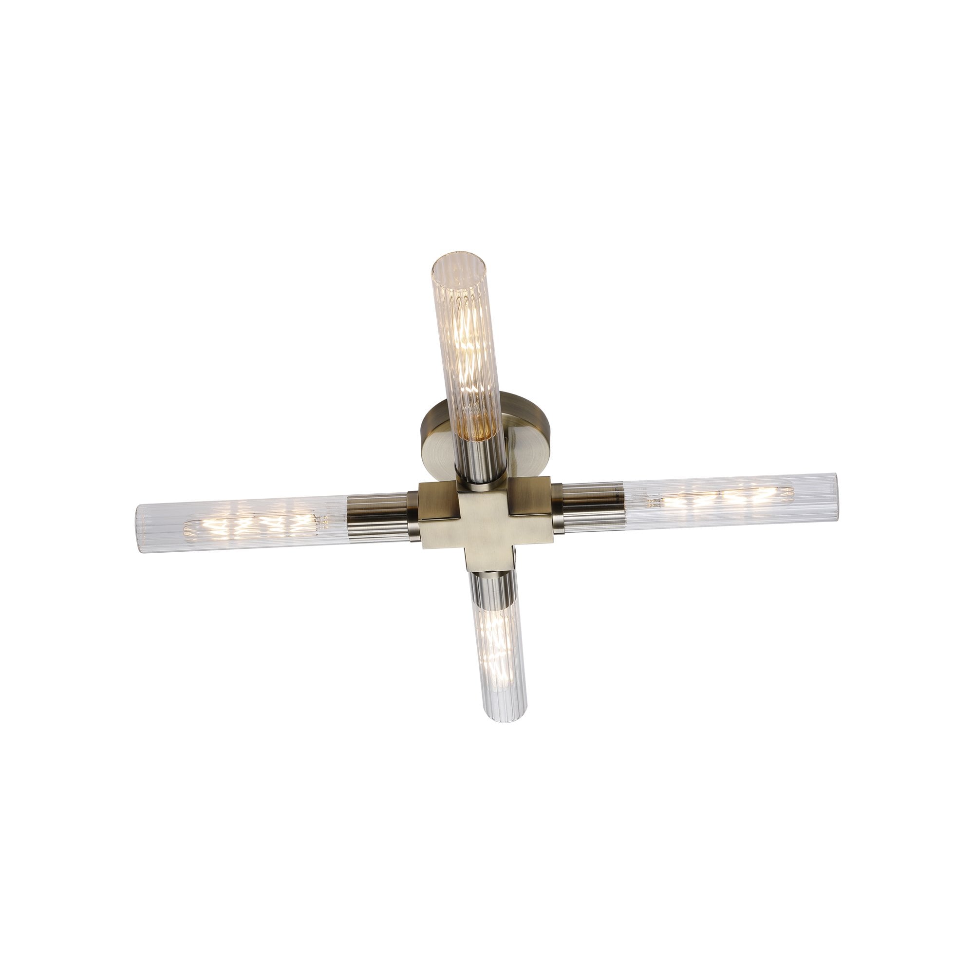 Alissa 4 Light Bathroom Ceiling  Light Antique Brass