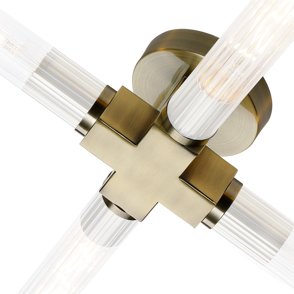 NL87079 Alissa 4 Light Bathroom Ceiling Light Antique Brass