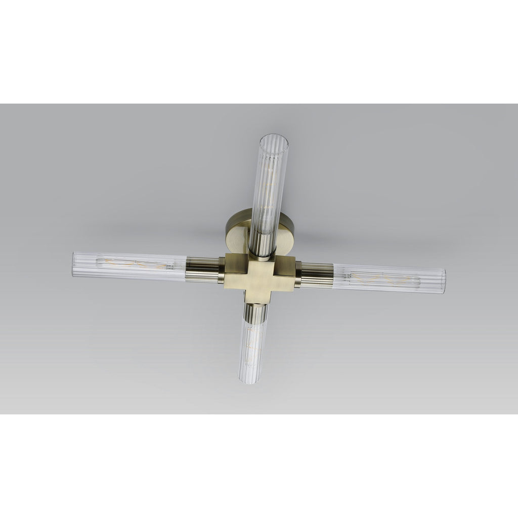 NL87079 Alissa 4 Light Bathroom Ceiling Light Antique Brass
