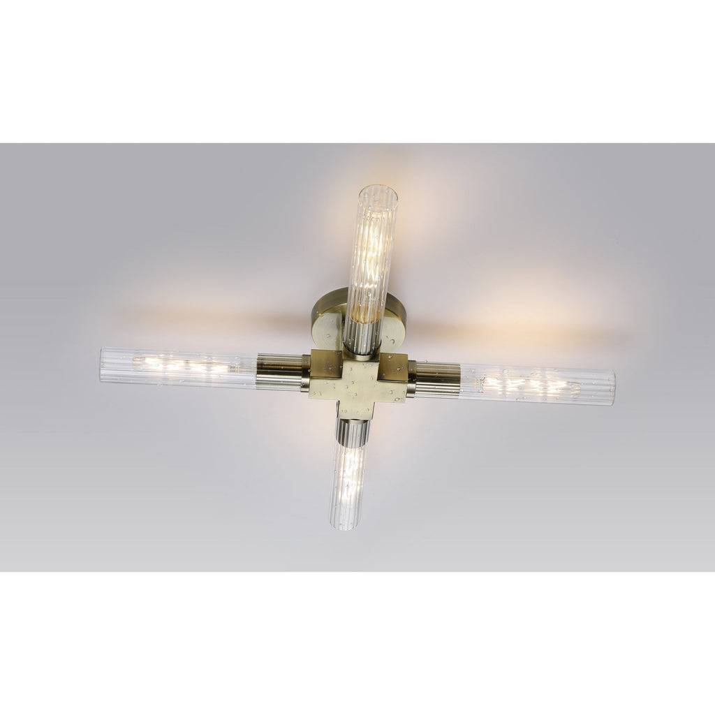 NL87079 Alissa 4 Light Bathroom Ceiling Light Antique Brass