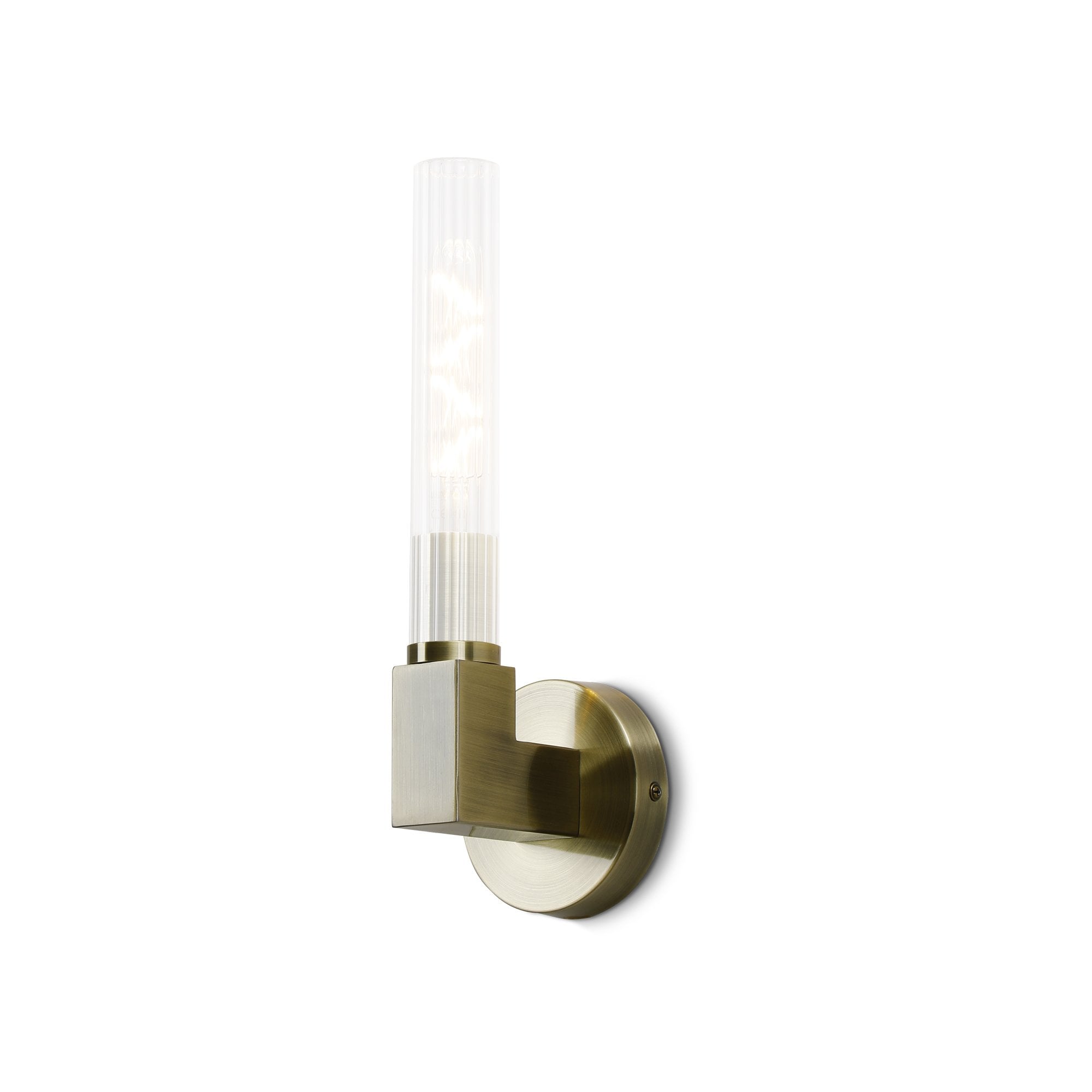 Alissa 1 Light Bathroom Wall  Light Antique Brass