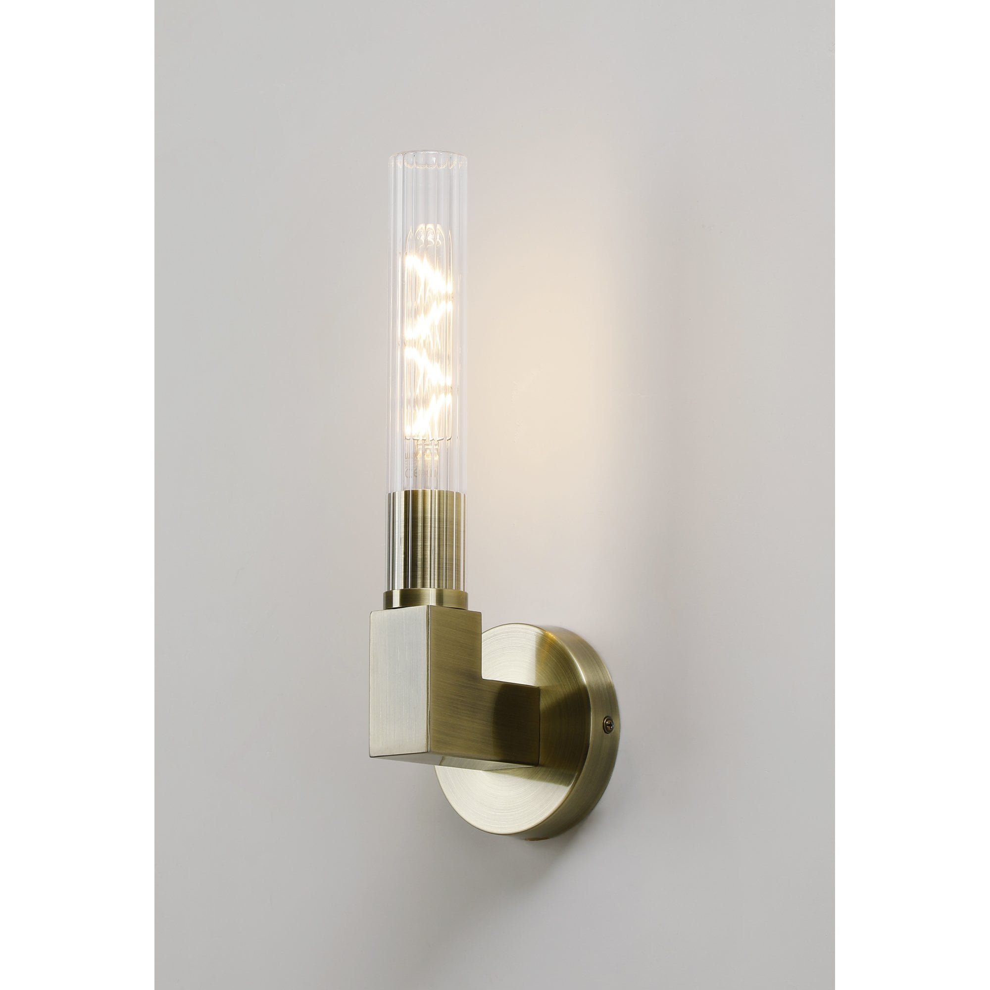 Alissa 1 Light Bathroom Wall  Light Antique Brass