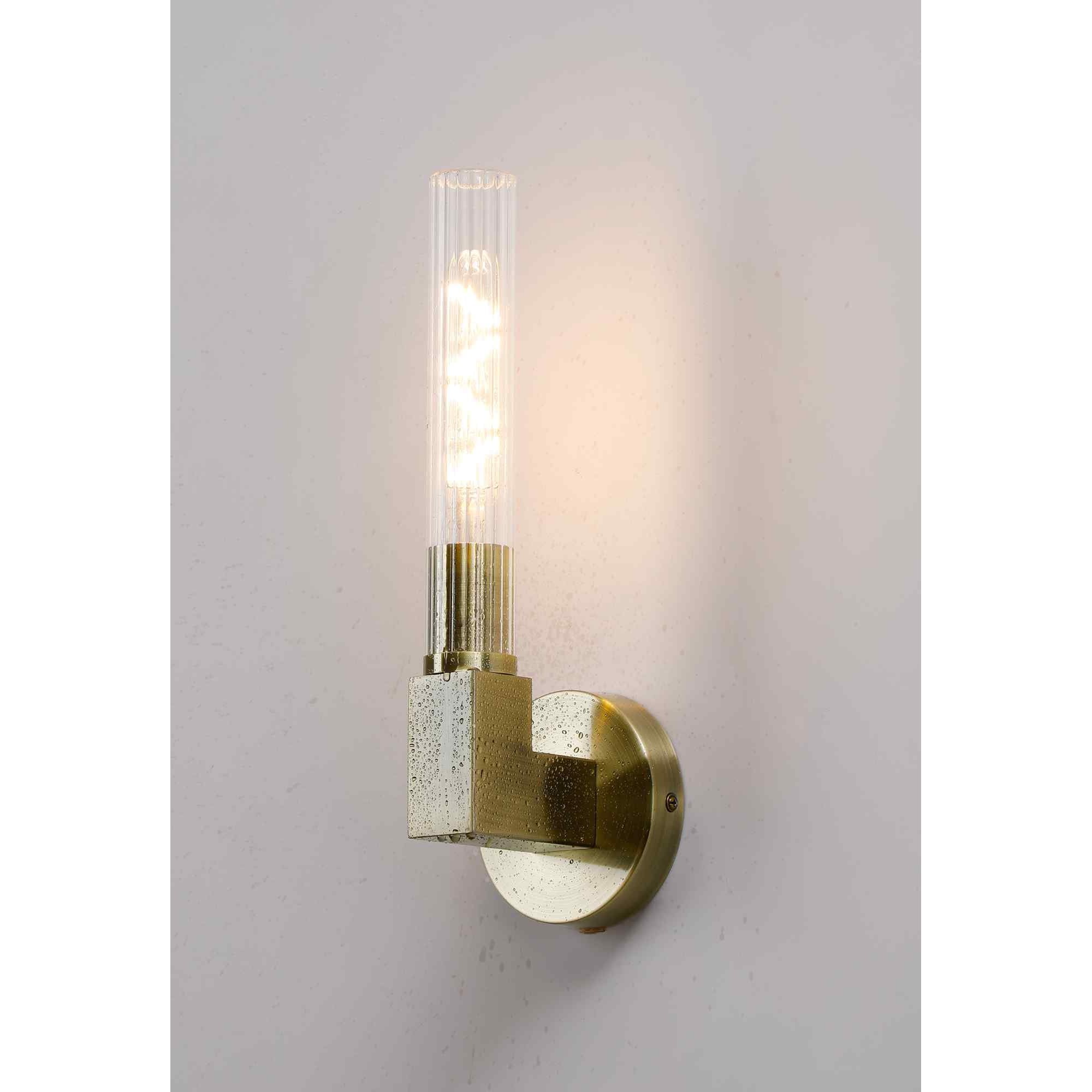 Alissa 1 Light Bathroom Wall  Light Antique Brass