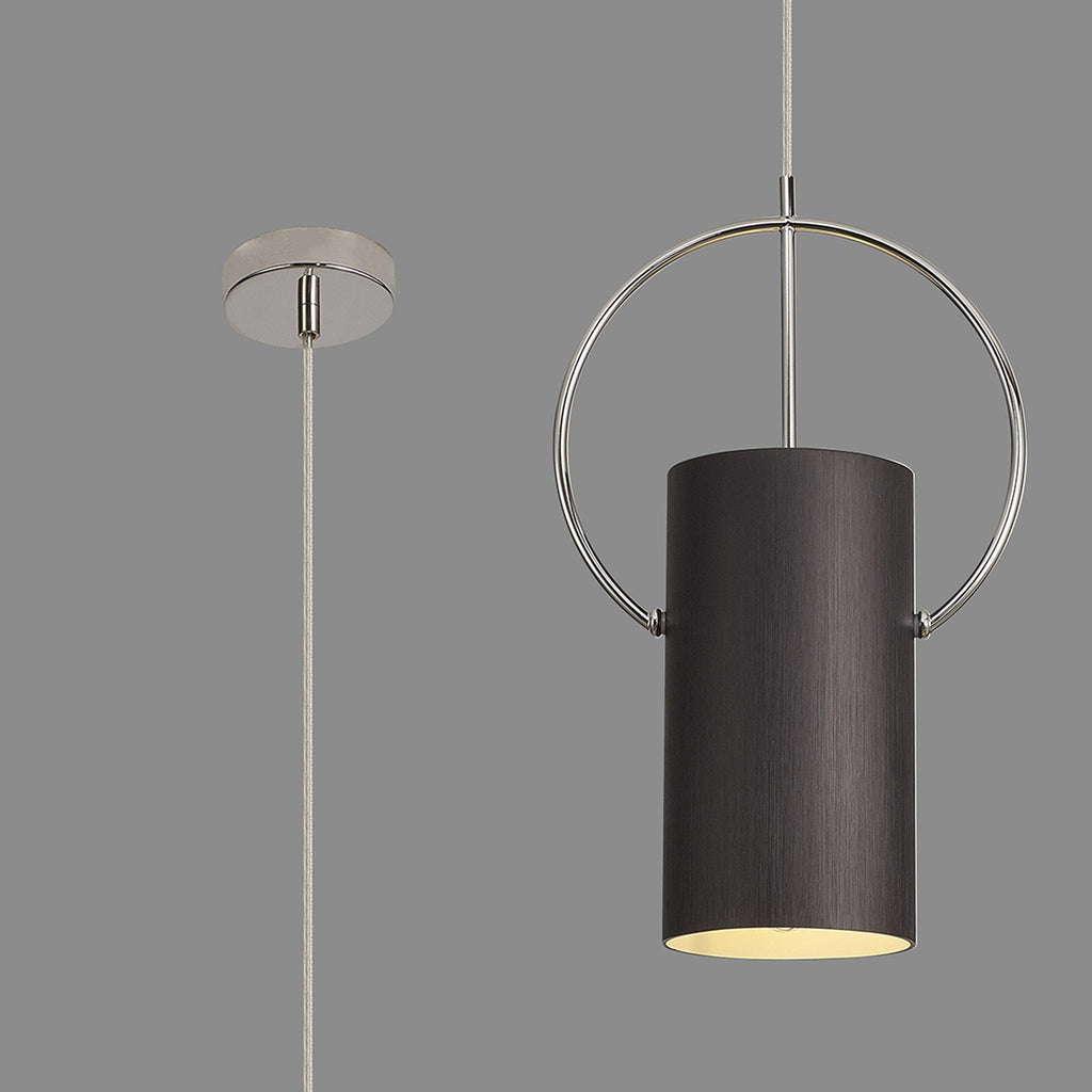 NL74509 Amo 1 Light Pendant Black Polished Chrome