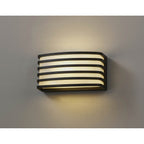 NL93699 Bagen 1 Light Outdoor Wall Light Matt Black Opal