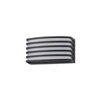 NL93699 Bagen 1 Light Outdoor Wall Light Matt Black Opal