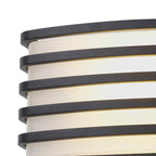 NL93699 Bagen 1 Light Outdoor Wall Light Matt Black Opal