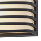NL93699 Bagen 1 Light Outdoor Wall Light Matt Black Opal