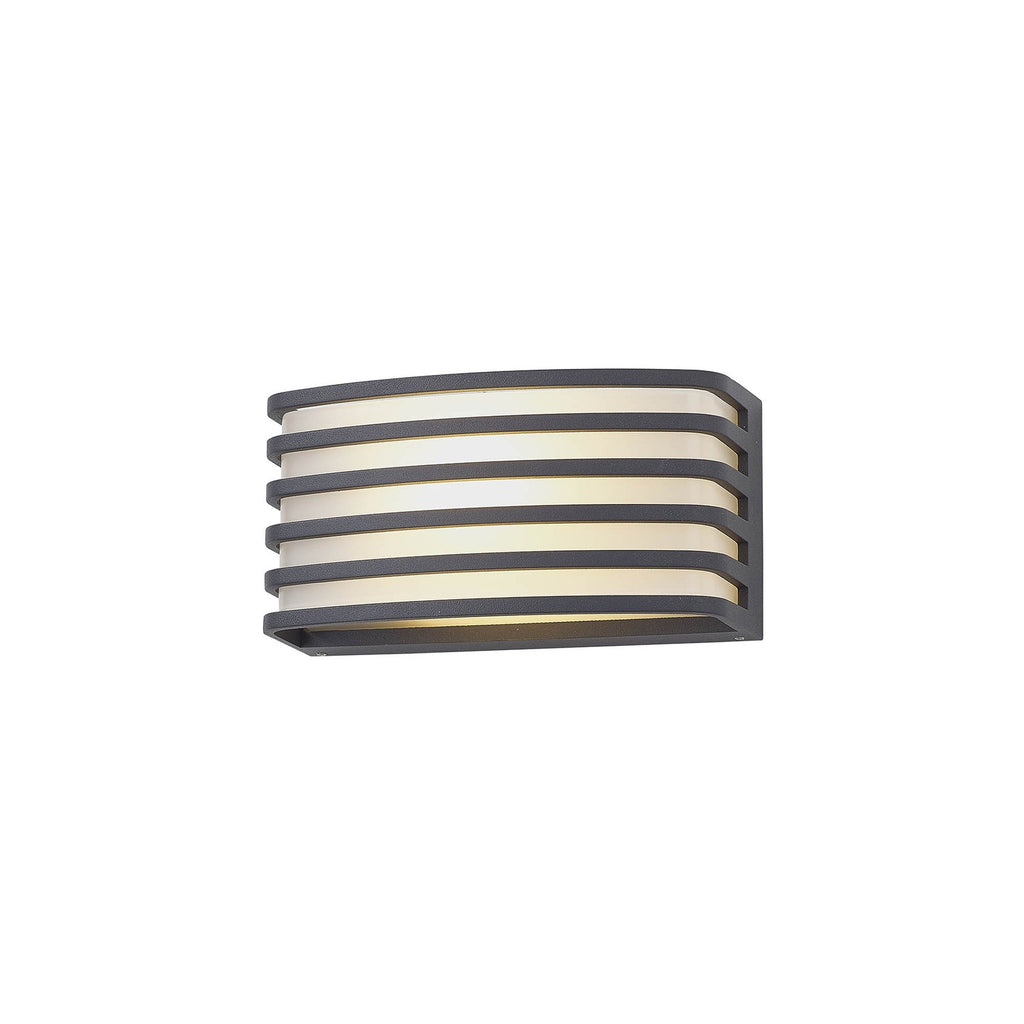 NL93709 Bagen 1 Light Outdoor Wall Light Anthracite Opal