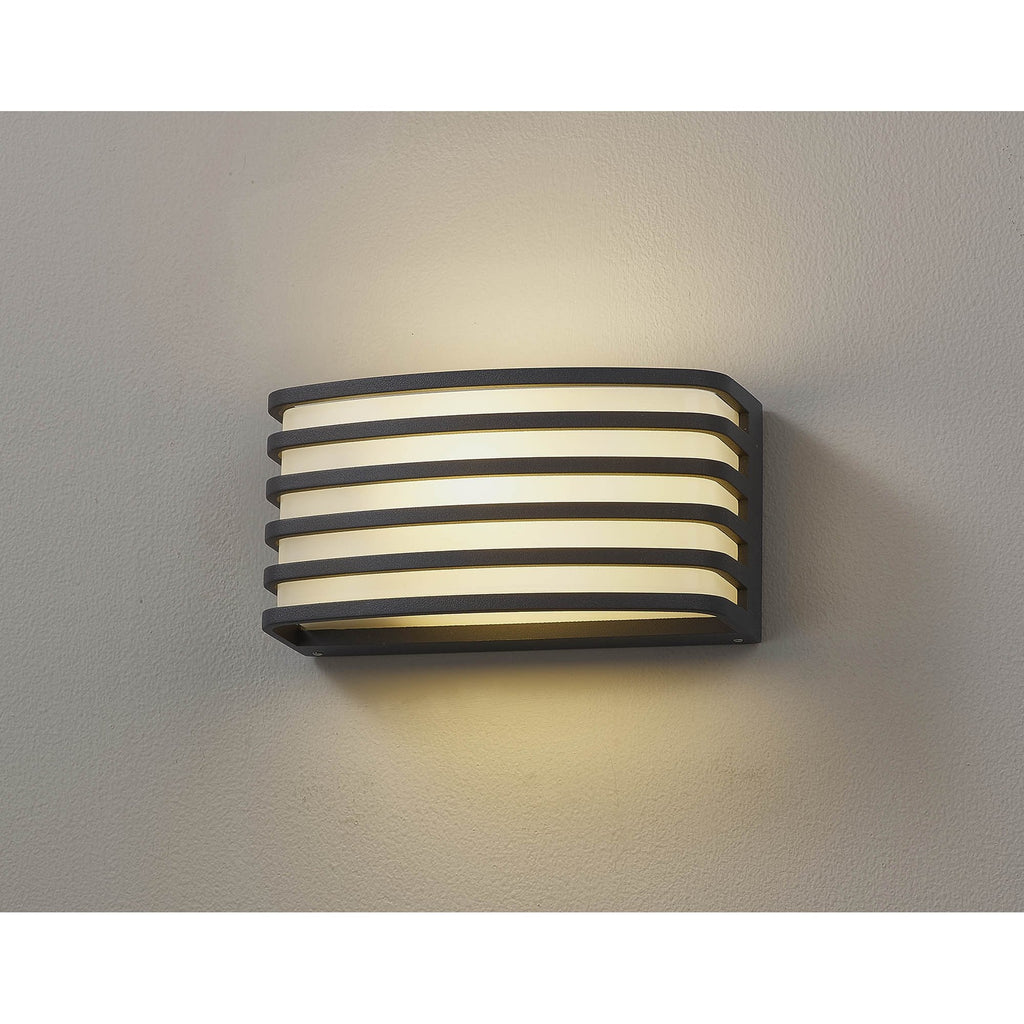 NL93709 Bagen 1 Light Outdoor Wall Light Anthracite Opal