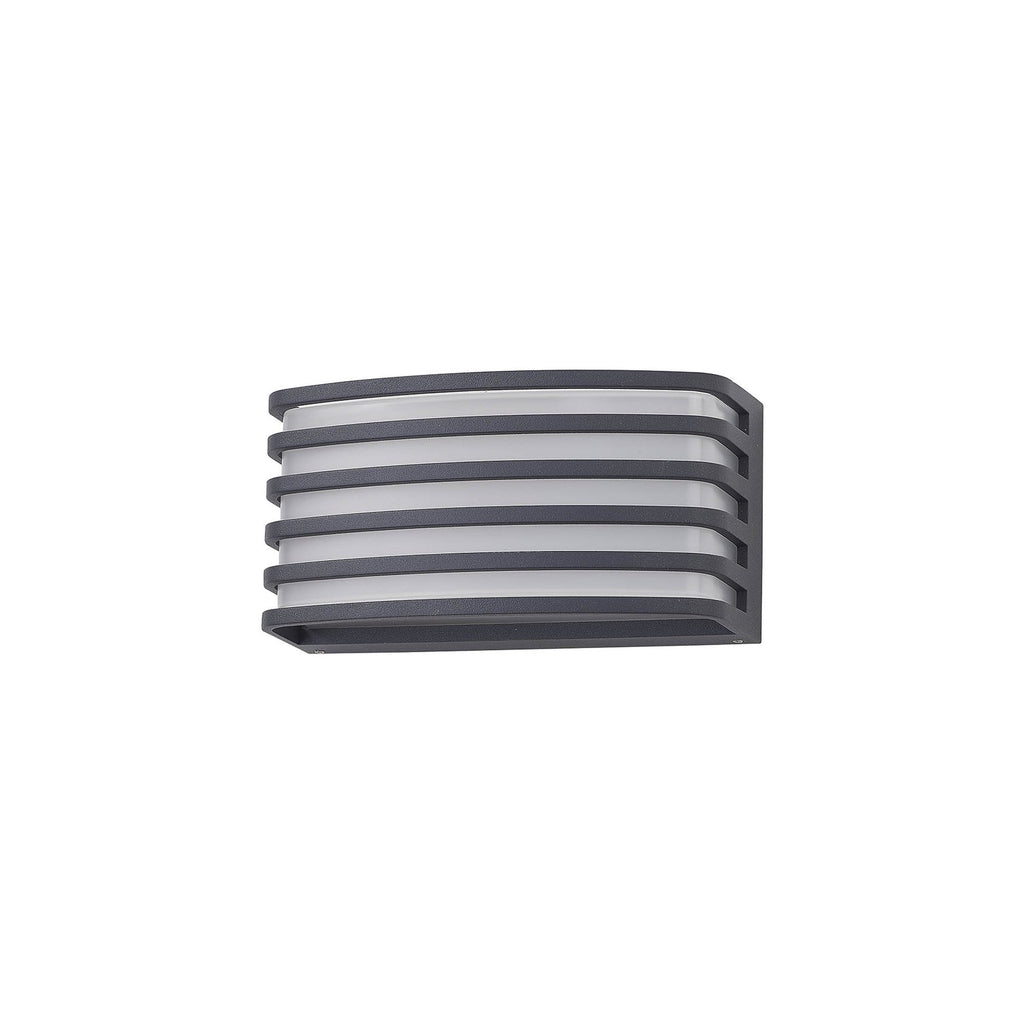 NL93709 Bagen 1 Light Outdoor Wall Light Anthracite Opal